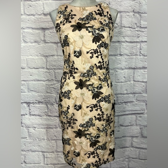 Calvin Klein embroidered and and sequin party/cocktail dress - Picture 1 of 7